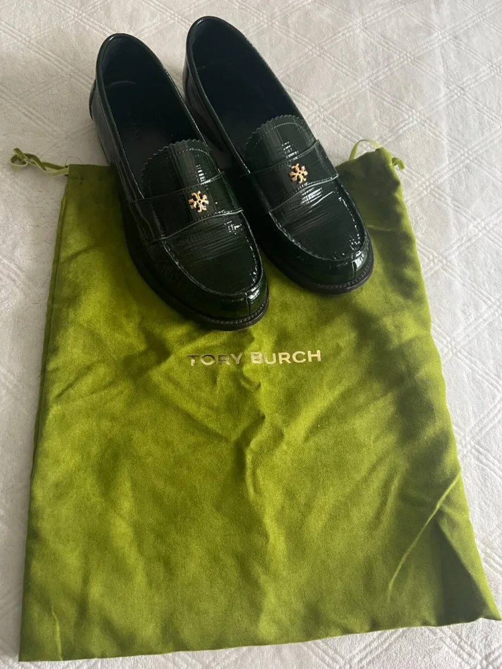 Tory Burch Classic Loafer Dark Everglade Size 7.5